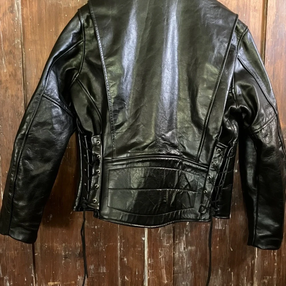Vanson Men's Black Leather Performance Jacket - Picture 3 of 4